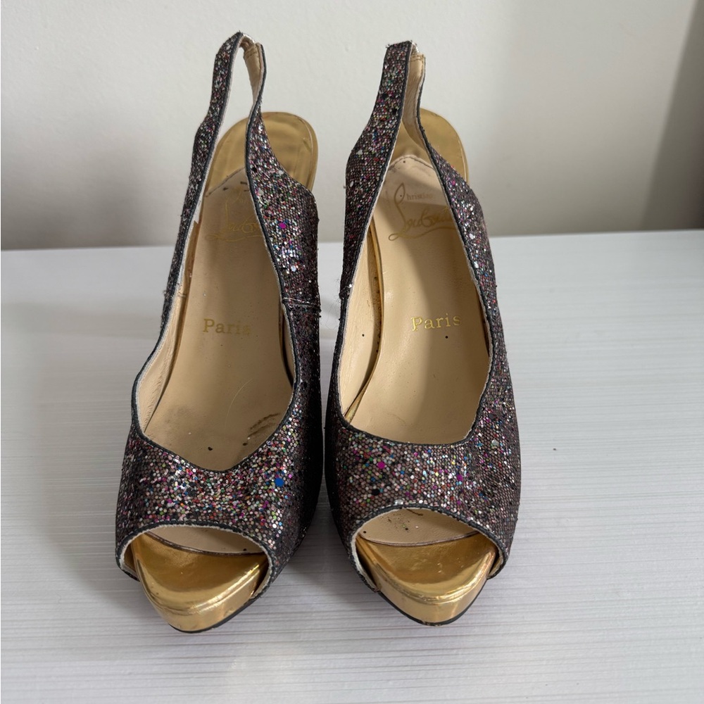 Christian louboutin sparkly heels
